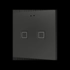 ZENNIO - Tecla RGB 2. Kapazitiver Taster-2 Taste-Schwarz