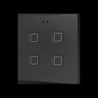 ZENNIO - Tecla RGB 4. Kapazitiver Taster-4 Taste-Schwarz