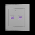 ZENNIO - Tecla RGB 55 X2. Kapazitiver Taster 55x55-2 Tasten-Custom Design