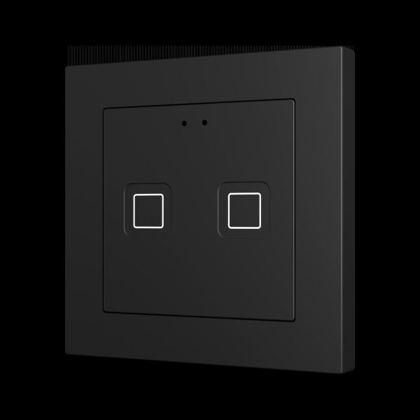 ZENNIO - Tecla RGB 55 X2. Kapazitiver Taster 55x55-2 Tasten-Schwarz