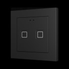 ZENNIO - Tecla RGB 55 X2. Kapazitiver Taster 55x55-2 Tasten-Schwarz