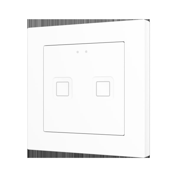 ZENNIO - Tecla RGB 55 X2. Kapazitiver Taster 55x55-2 Tasten-Weiß