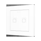 ZENNIO - Tecla RGB 55 X2. Kapazitiver Taster 55x55-2 Tasten-Weiß