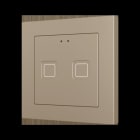 ZENNIO - Tecla RGB 55 X2. Kapazitiver Taster 55x55-2 Tasten-Champagne