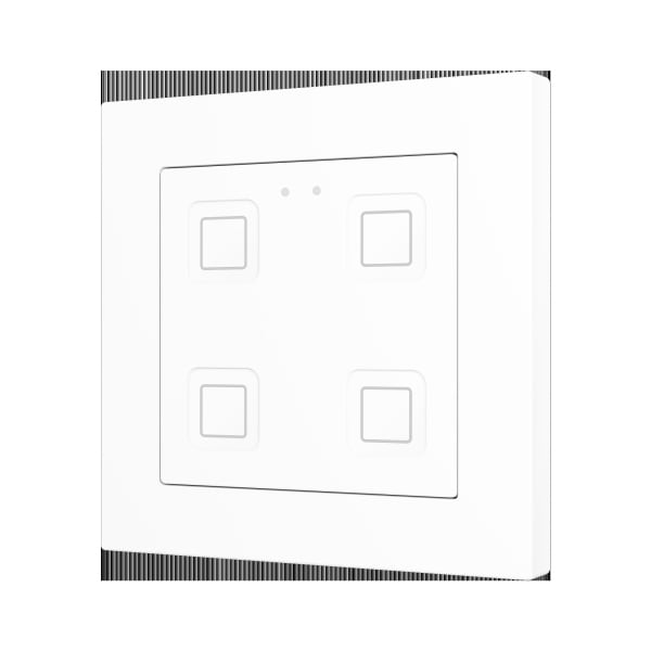 ZENNIO - Tecla RGB 55 X4. Kapazitiver Taster 55x55-4 Tasten-Weiß