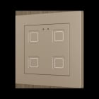 ZENNIO - Tecla RGB 55 X4. Kapazitiver Taster 55x55-4 Tasten-Champagne