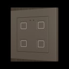 ZENNIO - Tecla RGB 55 X4. Kapazitiver Taster 55x55-4 Tasten-Mokka