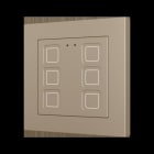 ZENNIO - Tecla RGB 55 X6. Kapazitiver Taster 55x55-6 Tasten-Champagne