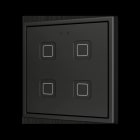 ZENNIO - Tecla RGB 70 X4. Kapazitiver Taster 70x70-4 Taste-Schwarz
