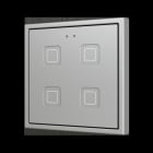 ZENNIO - Tecla RGB 70 X4. Kapazitiver Taster 70x70-4 Taste-Silber