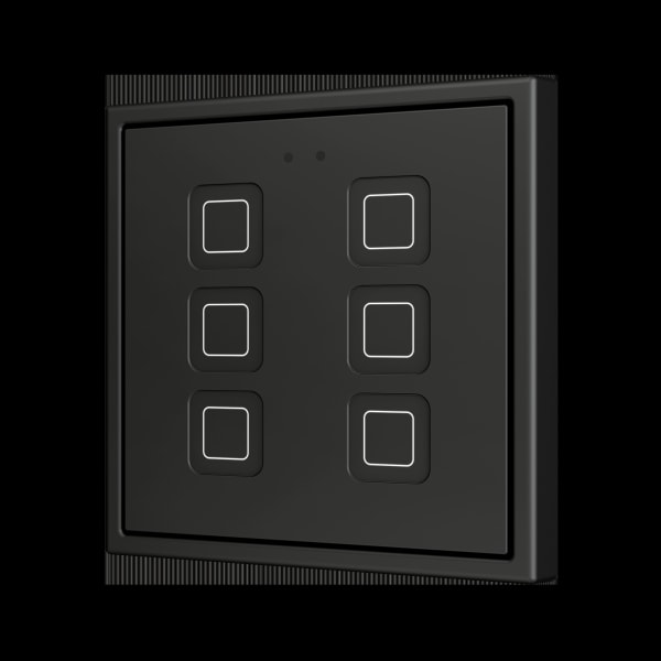 ZENNIO - Tecla RGB 70 X6. Kapazitiver Taster 70x70-6 Taste-Schwarz