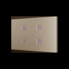ZENNIO - Tecla RGB XL 4. Kapazitiver Taster-4 Tasten-Custom Design