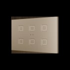 ZENNIO - Tecla RGB XL 6. Kapazitiver Taster-6 Tasten-Champagne