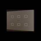 ZENNIO - Tecla RGB XL 6. Kapazitiver Taster-6 Tasten-Mokka