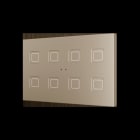ZENNIO - Tecla RGB XL 8. Kapazitiver Taster-8 Tasten-Champagne