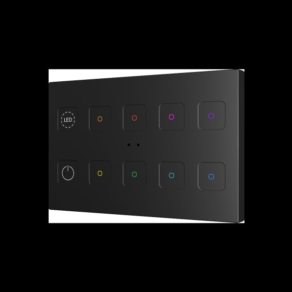 ZENNIO - Tecla RGB XL 10. Kapazitiver Taster-10 Tasten-Custom Design