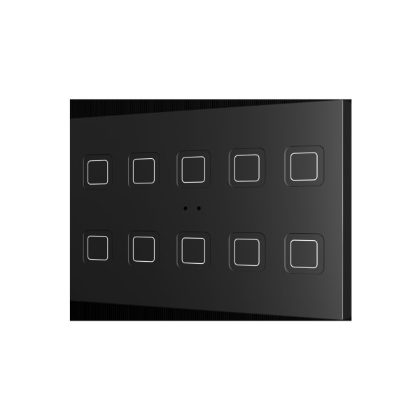 ZENNIO - Tecla RGB XL 10. Kapazitiver Taster-10 Tasten-Schwarz