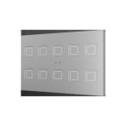 ZENNIO - Tecla RGB XL 10. Kapazitiver Taster-10 Tasten-Silber