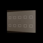 ZENNIO - Tecla RGB XL 10. Kapazitiver Taster-10 Tasten-Mokka