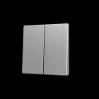 ZENNIO - ZS55. Tasterabdeckung für Soft KNX Doppeltaster 55x55mm. Silber