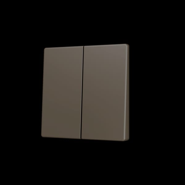 ZENNIO - ZS55. Tasterabdeckung für Soft KNX Doppeltaster 55x55mm. Mokka