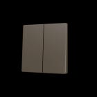 ZENNIO - ZS55. Tasterabdeckung für Soft KNX Doppeltaster 55x55mm. Mokka