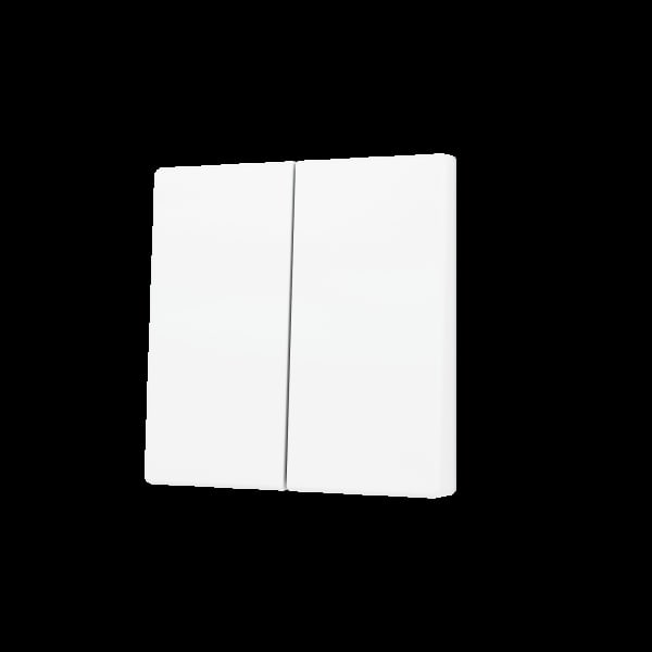 ZENNIO - ZS55. Tasterabdeckung für Soft KNX Doppeltaster 55x55mm. Weiß matt
