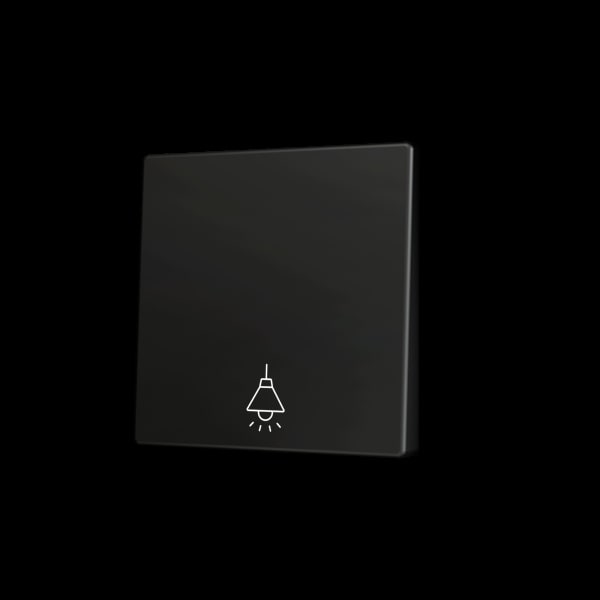 ZENNIO - ZS55. Tasterabdeckung f. Soft KNX Einfachtaster 55x55mm. Schwarz