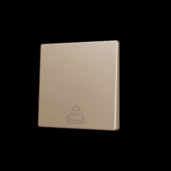 ZENNIO - ZS55. Tasterabdeckung f. Soft KNX Einfachtaster 55x55mm. Champagne