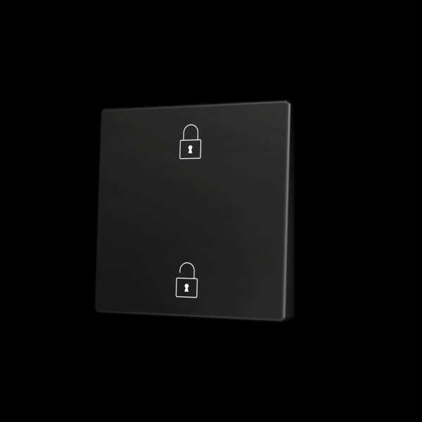 ZENNIO - ZS55. Tasterabdeckung f. Soft KNX Einfachtaster 55x55mm. Schwarz