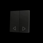 ZENNIO - ZS55. Tasterabdeckung f. Soft KNX Doppeltaster 55x55mm. Schwarz
