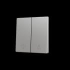ZENNIO - ZS55. Tasterabdeckung f. Soft KNX Doppeltaster 55x55mm. Silber