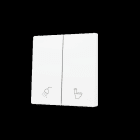 ZENNIO - ZS55. Tasterabdeckung f. Soft KNX Doppeltaster 55x55mm. Weiß matt