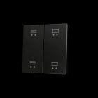 ZENNIO - ZS55. Tasterabdeckung f. Soft KNX Doppeltaster 55x55mm. Schwarz