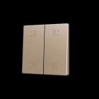 ZENNIO - ZS55. Tasterabdeckung f. Soft KNX Doppeltaster 55x55mm. Champagne