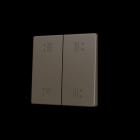ZENNIO - ZS55. Tasterabdeckung f. Soft KNX Doppeltaster 55x55mm. Mokka