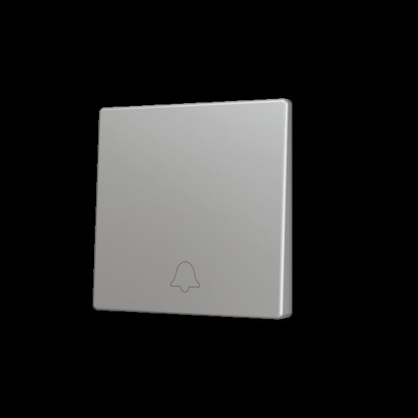 ZENNIO - ZS55. Tasterabdeckung f. Soft KNX Einfachtaster 55x55mm. Klingel -Silber
