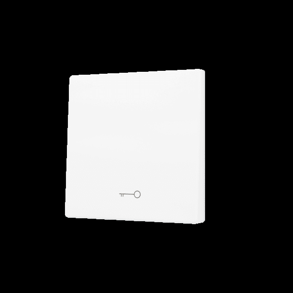 ZENNIO - ZS55. Tasterabdeckung f. Soft KNX Einfachtaster 55x55mm. Schlüssel -Weiß matt