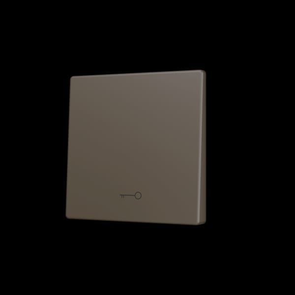 ZENNIO - ZS55. Tasterabdeckung f. Soft KNX Einfachtaster 55x55mm. Schlüssel -Mokka
