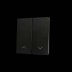 ZENNIO - ZS55. Tasterabdeckung f. Soft KNX Doppeltaster 55x55mm. Jalousie -Schwarz