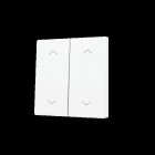 ZENNIO - ZS55. Tasterabdeckung f. Soft KNX Doppeltaster 55x55mm. Jalousie -Weiß matt