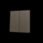 ZENNIO - ZS55. Tasterabdeckung f. Soft KNX Doppeltaster 55x55mm. Jalousie -Mokka