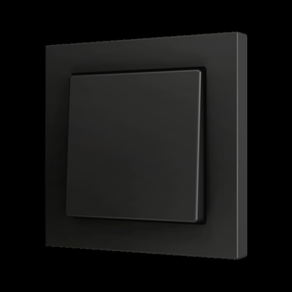 ZENNIO - ZS55. Soft Einfachtaster für 1 Binäreingang 55x55mm-Schwarz