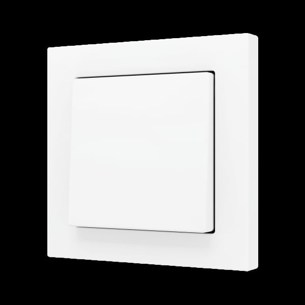 ZENNIO - ZS55. Soft Einfachtaster für 1 Binäreingang 55x55mm-Weiß matt