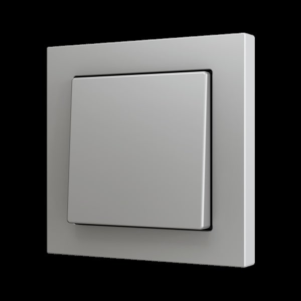 ZENNIO - ZS55. Soft Einfachtaster für 2 Binäreingänge 55x55mm-Silber