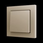 ZENNIO - ZS55. Soft Einfachtaster für 2 Binäreingänge 55x55mm-Champagne