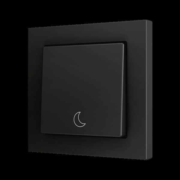 ZENNIO - ZS55. Soft Einfachtaster für 1 Binäreingang 55x55mm-Schwarz-Custom Design