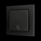 ZENNIO - ZS55. Soft Einfachtaster für 1 Binäreingang 55x55mm-Schwarz-Custom Design