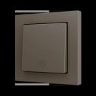 ZENNIO - ZS55. Soft Einfachtaster für 1 Binäreingang 55x55mm-Mokka-Custom Design