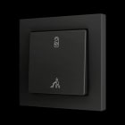 ZENNIO - ZS55. Soft Einfachtaster für 2 Binäreingänge 55x55mm-Schwarz-Custom Design